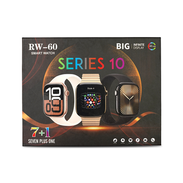 RW-60 Series 10 Smart Watch – 7+1 Strap Combo | Big Display | Fitness & Style in One