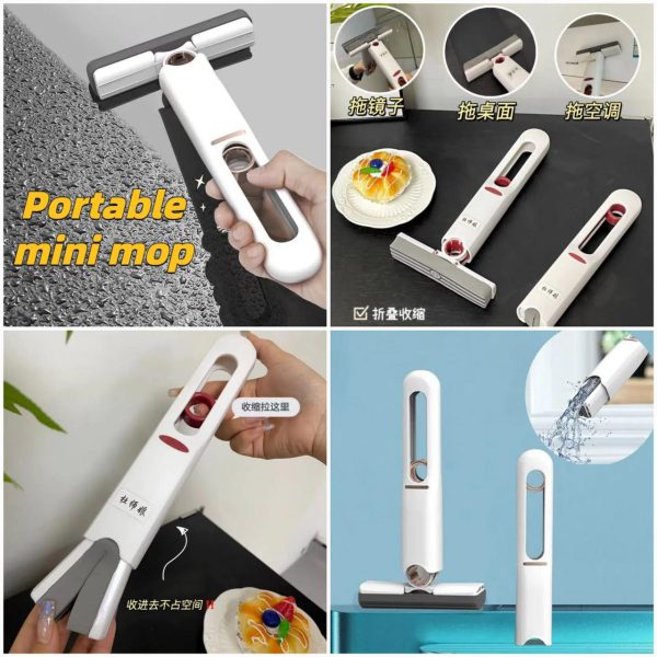 Portable Mini Squeeze Desk Cleaner Mop